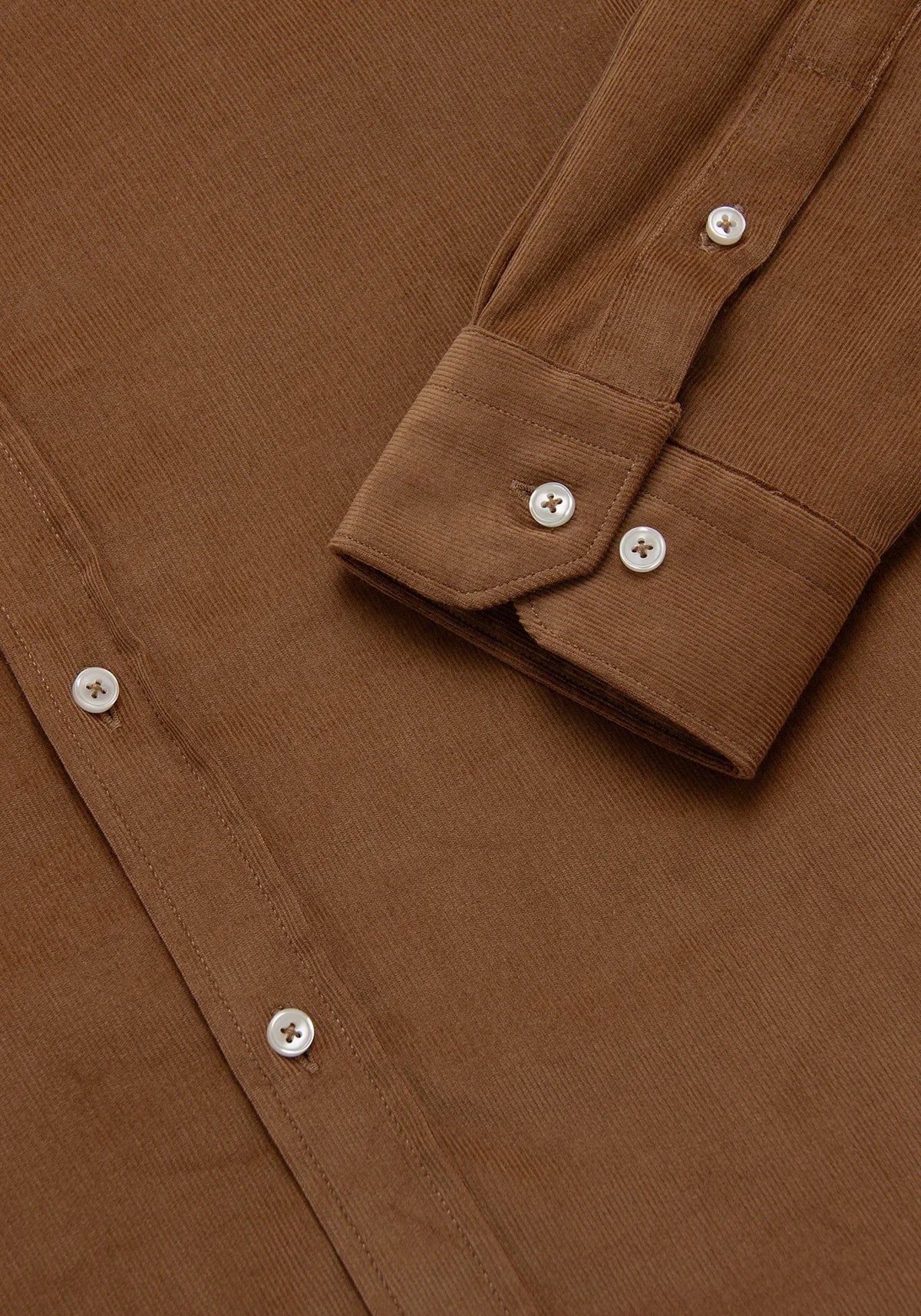 Camisa Micropana Botón Contraste Algodón Caramelo - imagen 3