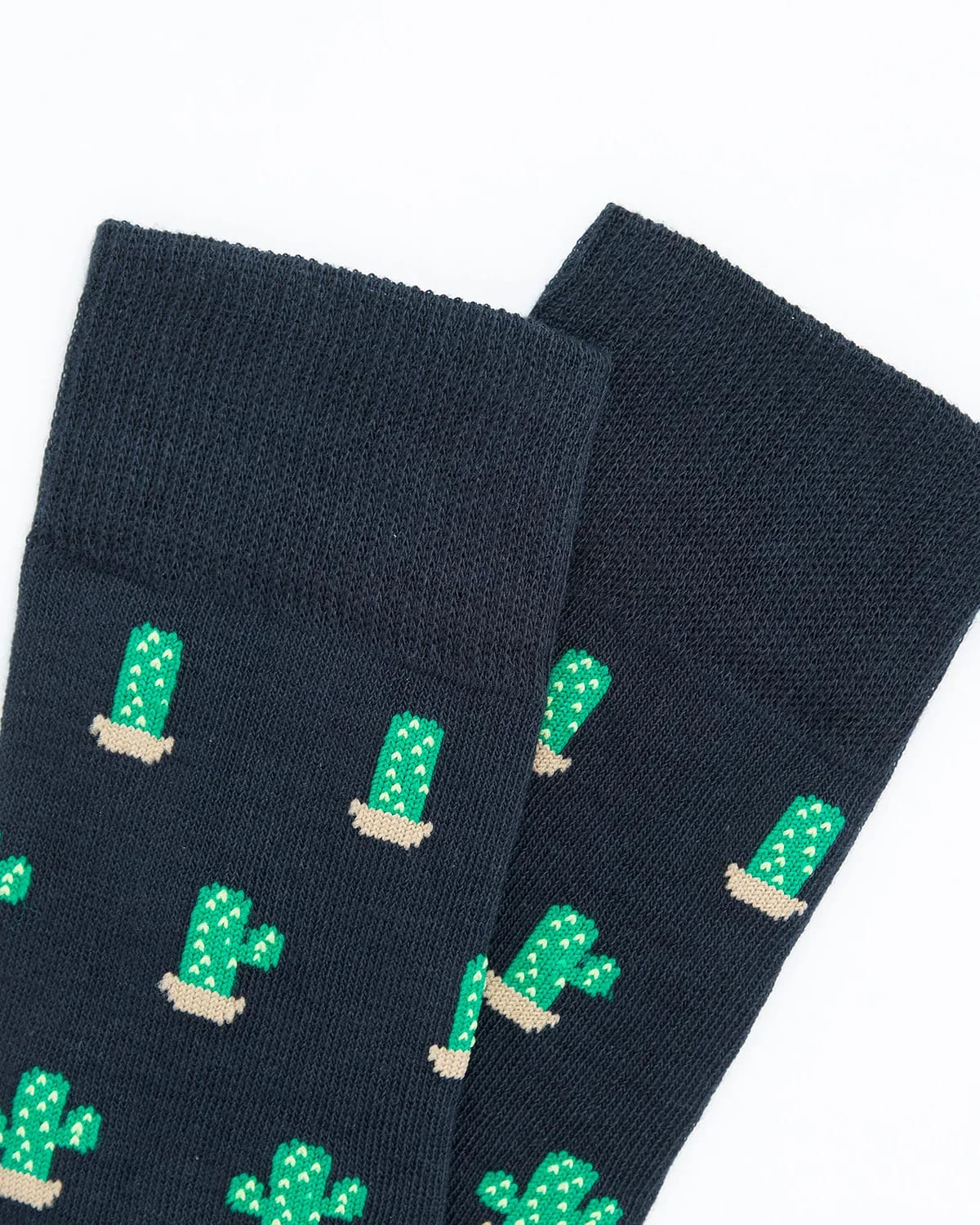 Medias Algodón Estampado Cactus - Fondo Azul - imagen 4