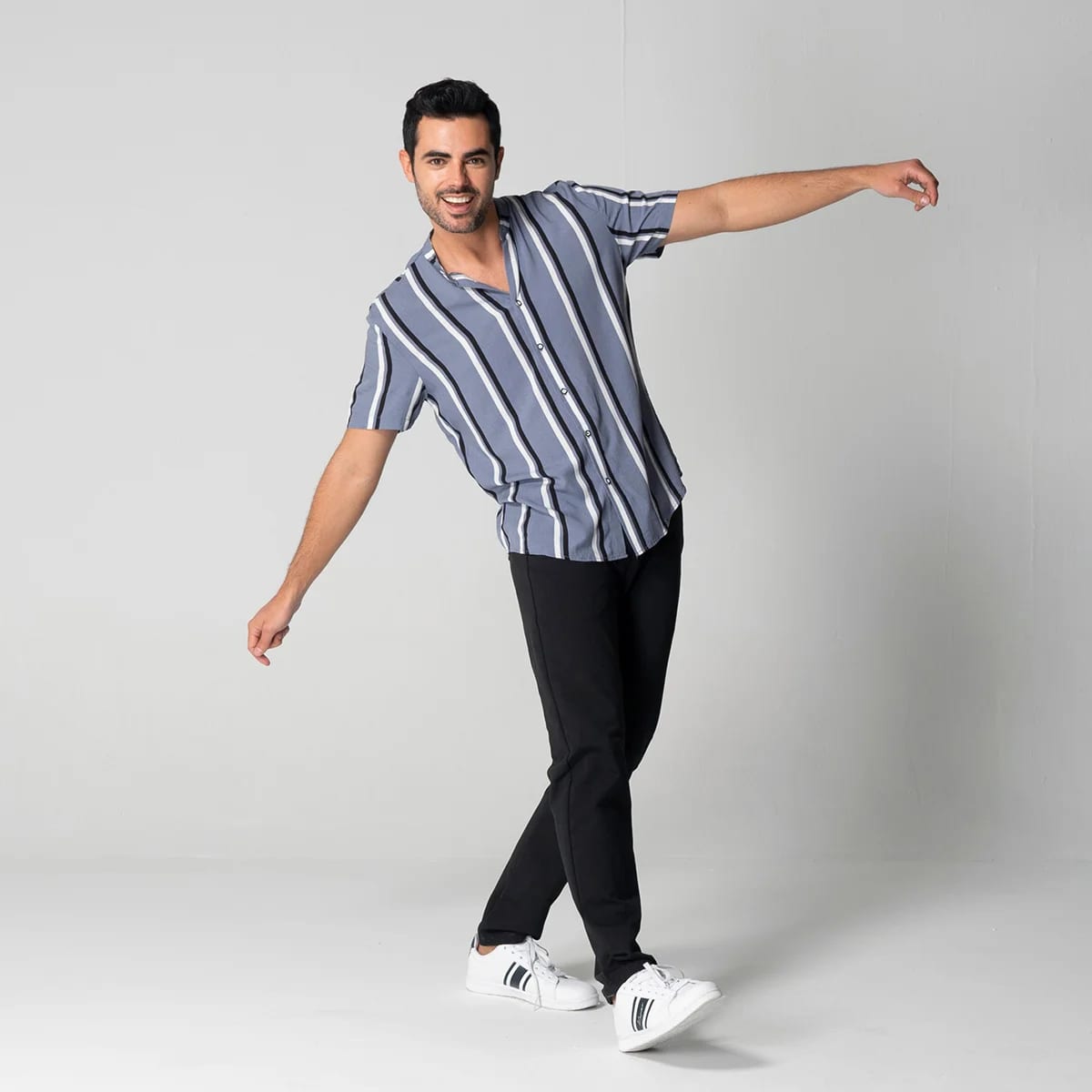 Camisa Rallas Manga Corta Slim Garnica - imagen 8