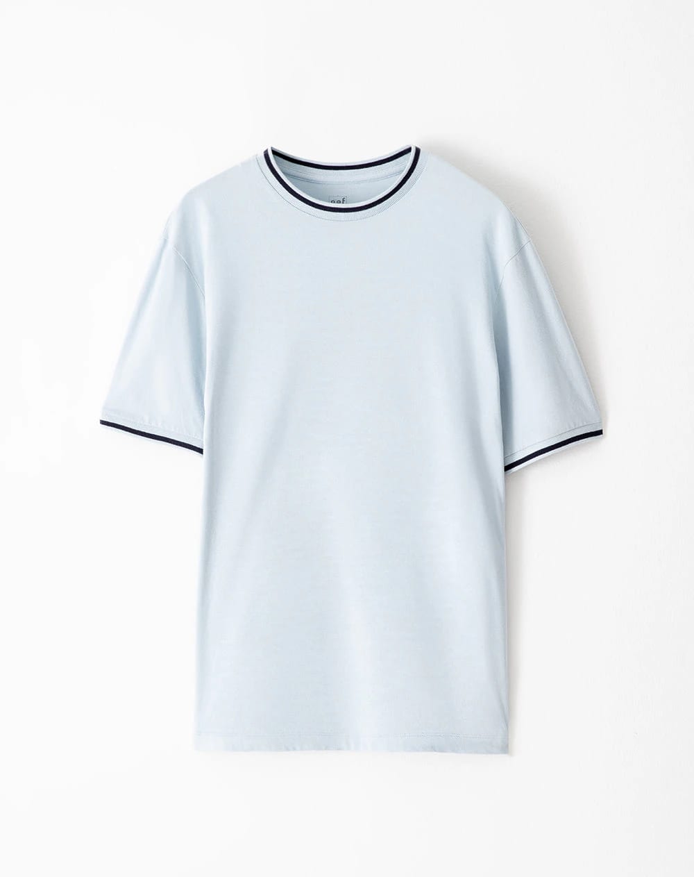 Camiseta regular algodón jersey azul hombre - imagen 5