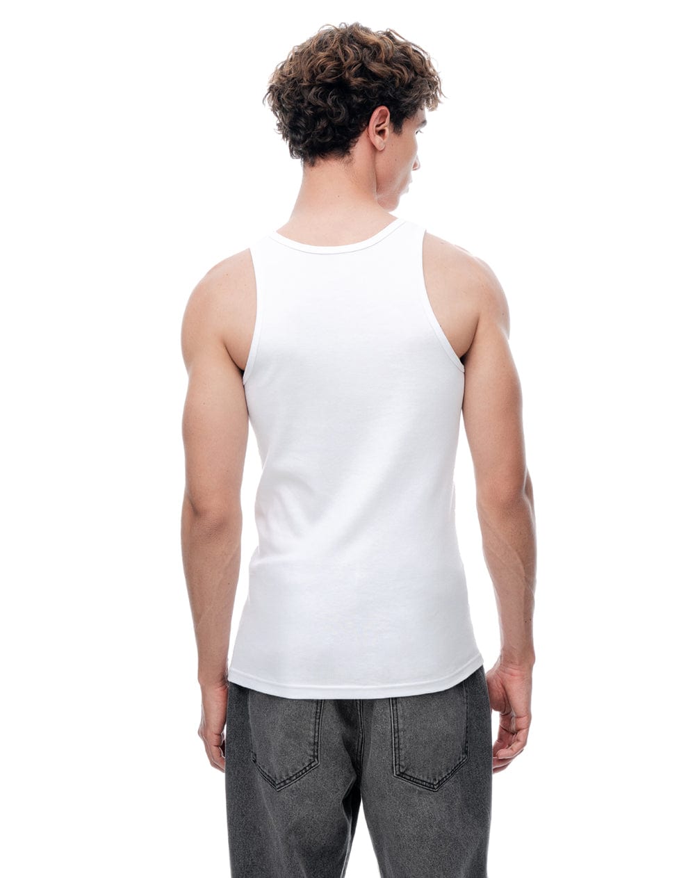 Camisilla slim algodón blanco hombre - imagen 2
