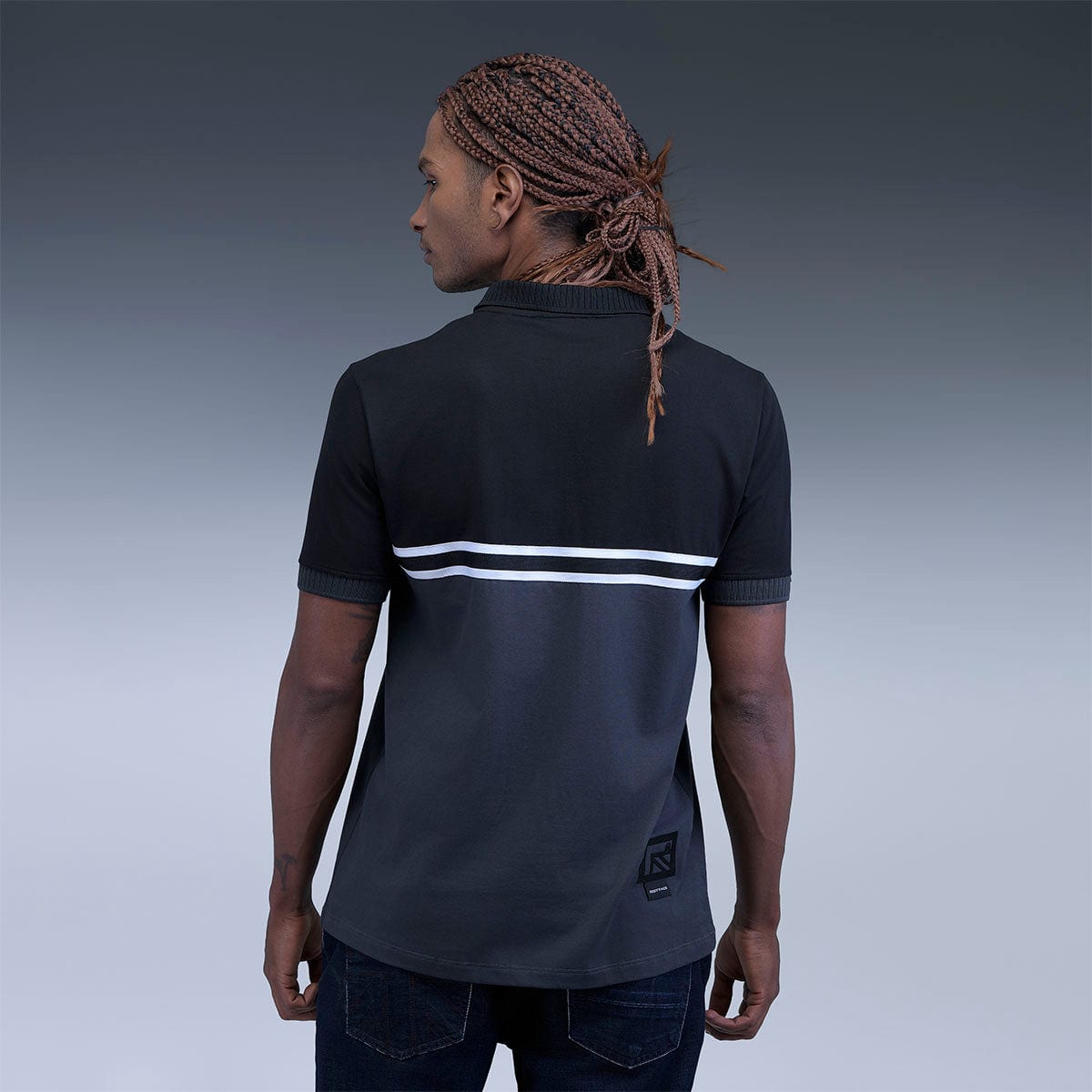 Polo Regular Negro/Gris - imagen 2