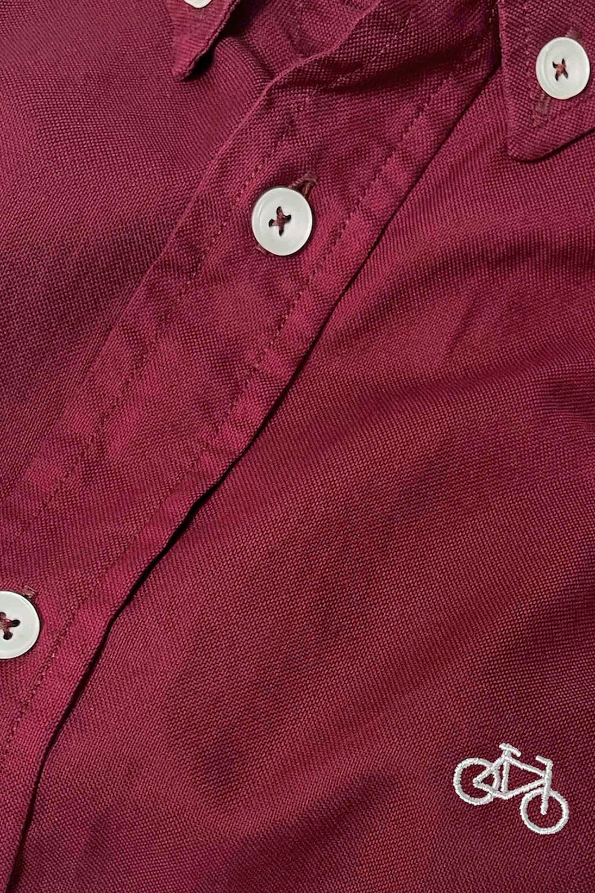 CAMISA OXFORD VINO - imagen 2