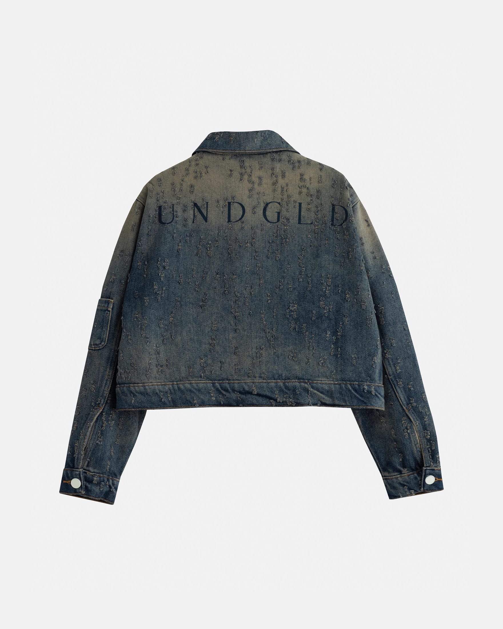 W Agnus Dei Undrgld Ripped Jacket Dirty Blue - imagen 3