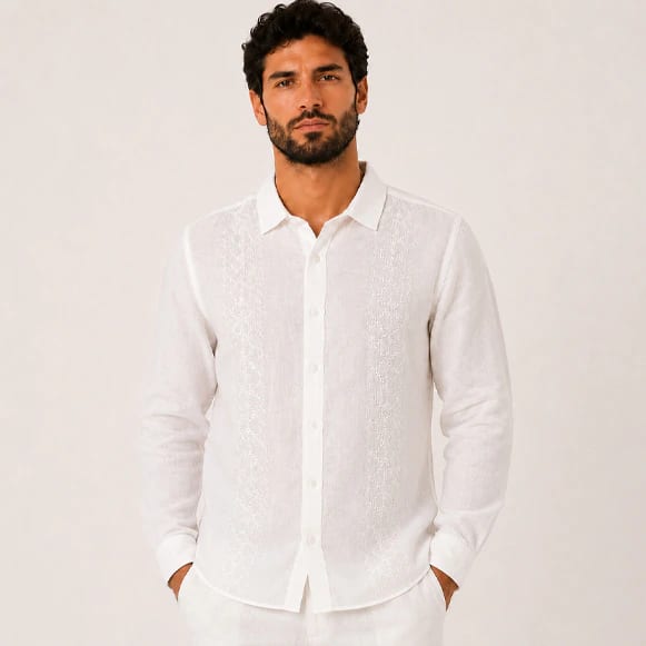 GUAYABERA ML 100% LINO HOMBRE - imagen 2