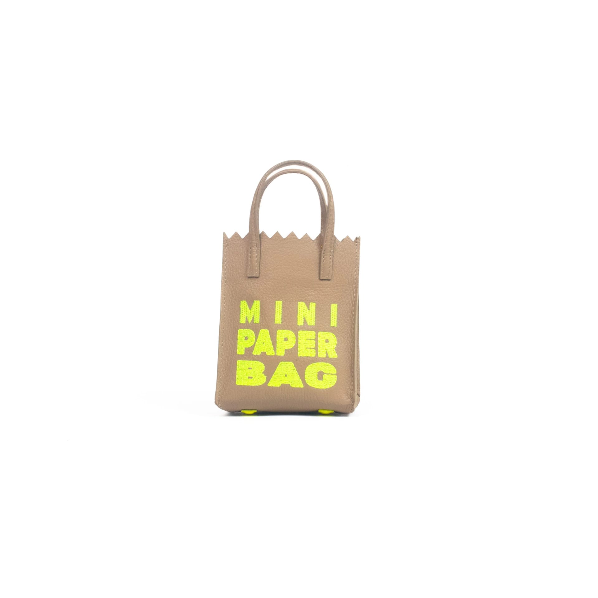 Mini Paper Bag - Cocoa x Neon Lemon - imagen 4