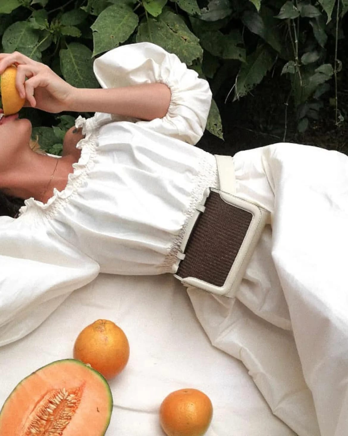 Iraca Belt bag - White & Brown - imagen 2