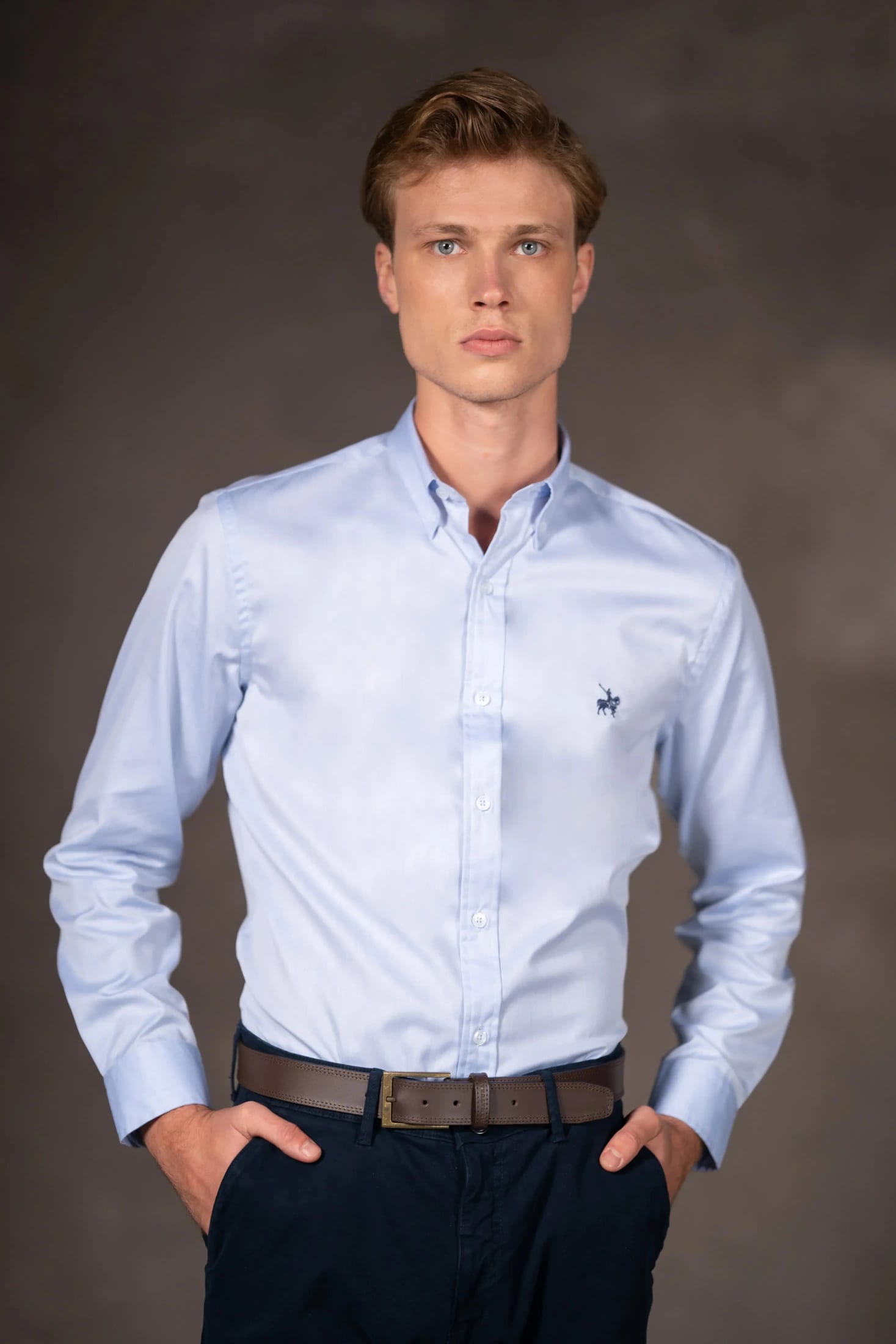 Camisa Vincenzo Hombre Azul Claro - imagen 1