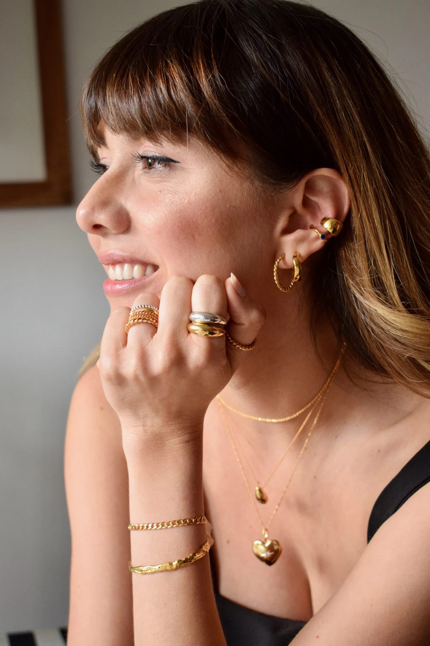 Ear Cuff Circon Azul - imagen 3