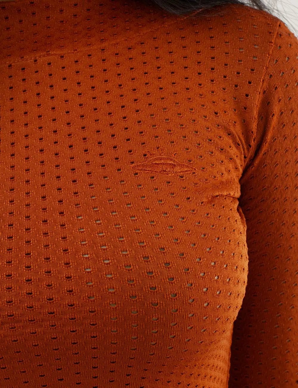 Camibuso Manga Larga HOLE Terracota Mujer - imagen 9