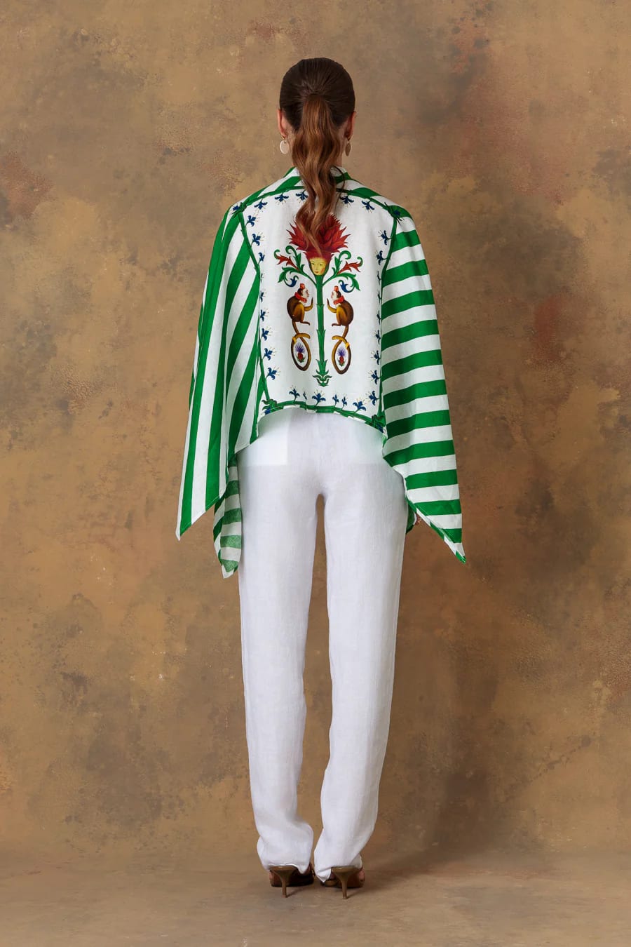 Women's blouse spina striped green - imagen 3