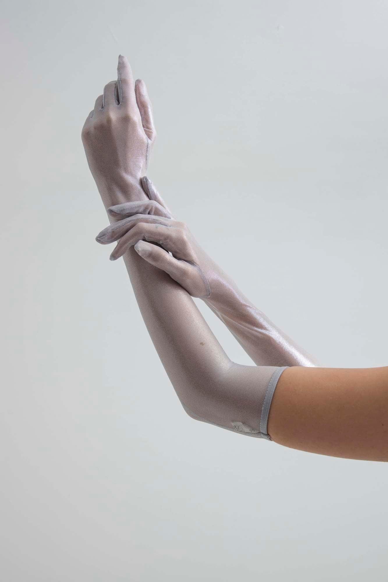 SILVER MESH GLOVES - imagen 5