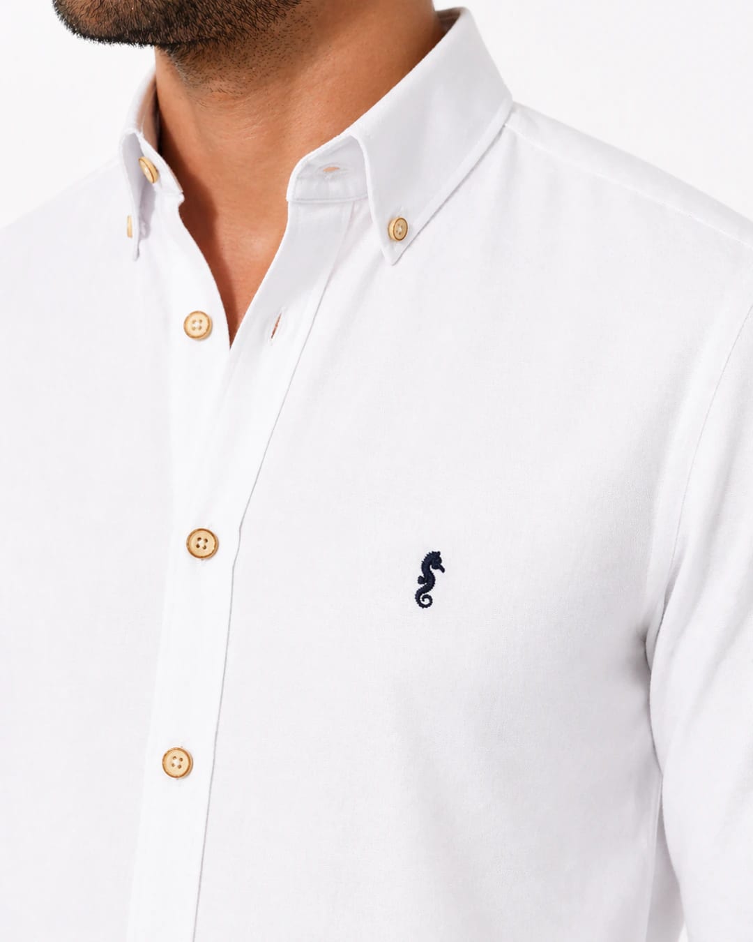 Camisa Manga Larga Oxford Premium Blanca - imagen 2