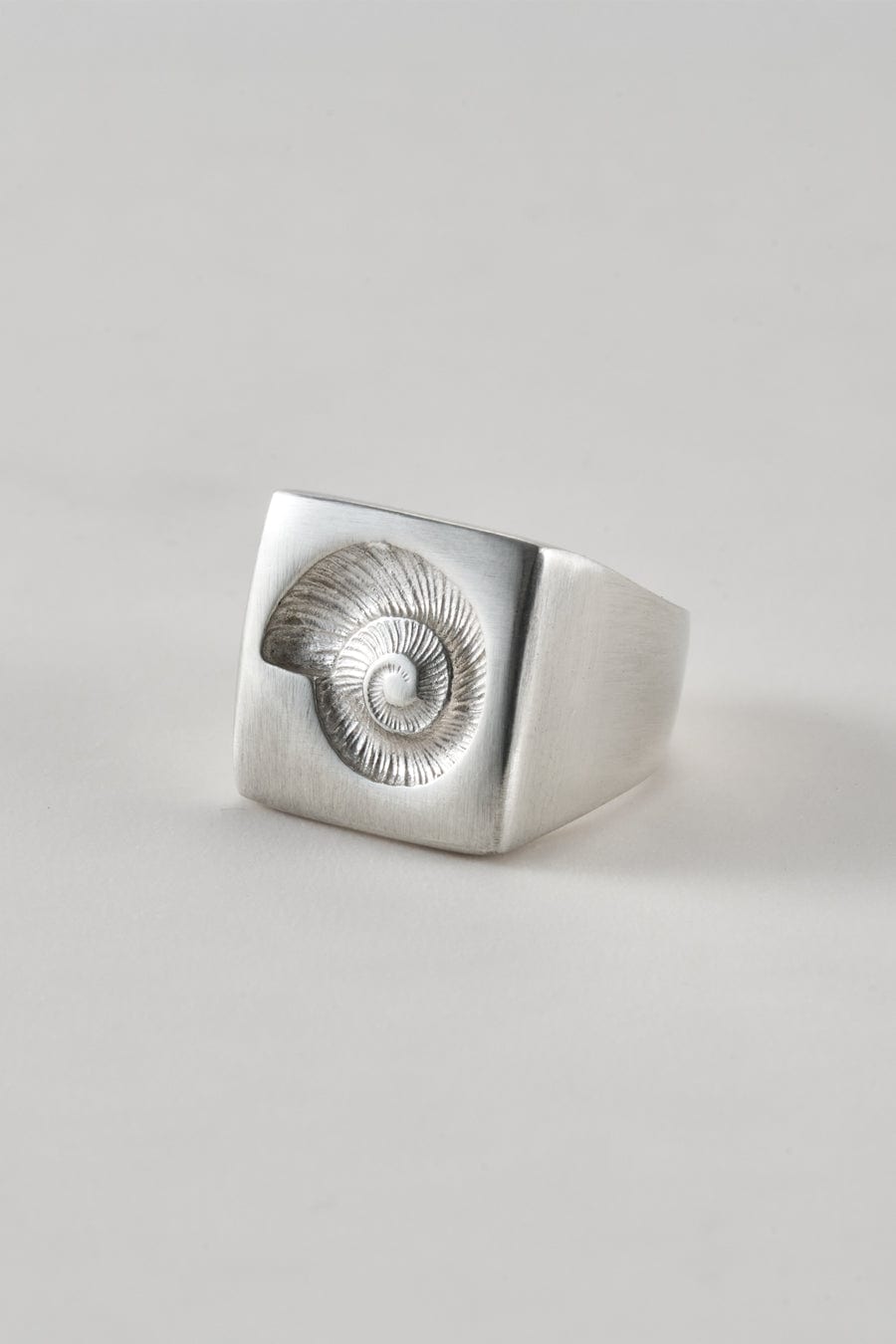Anillo nautilus plata - imagen 1