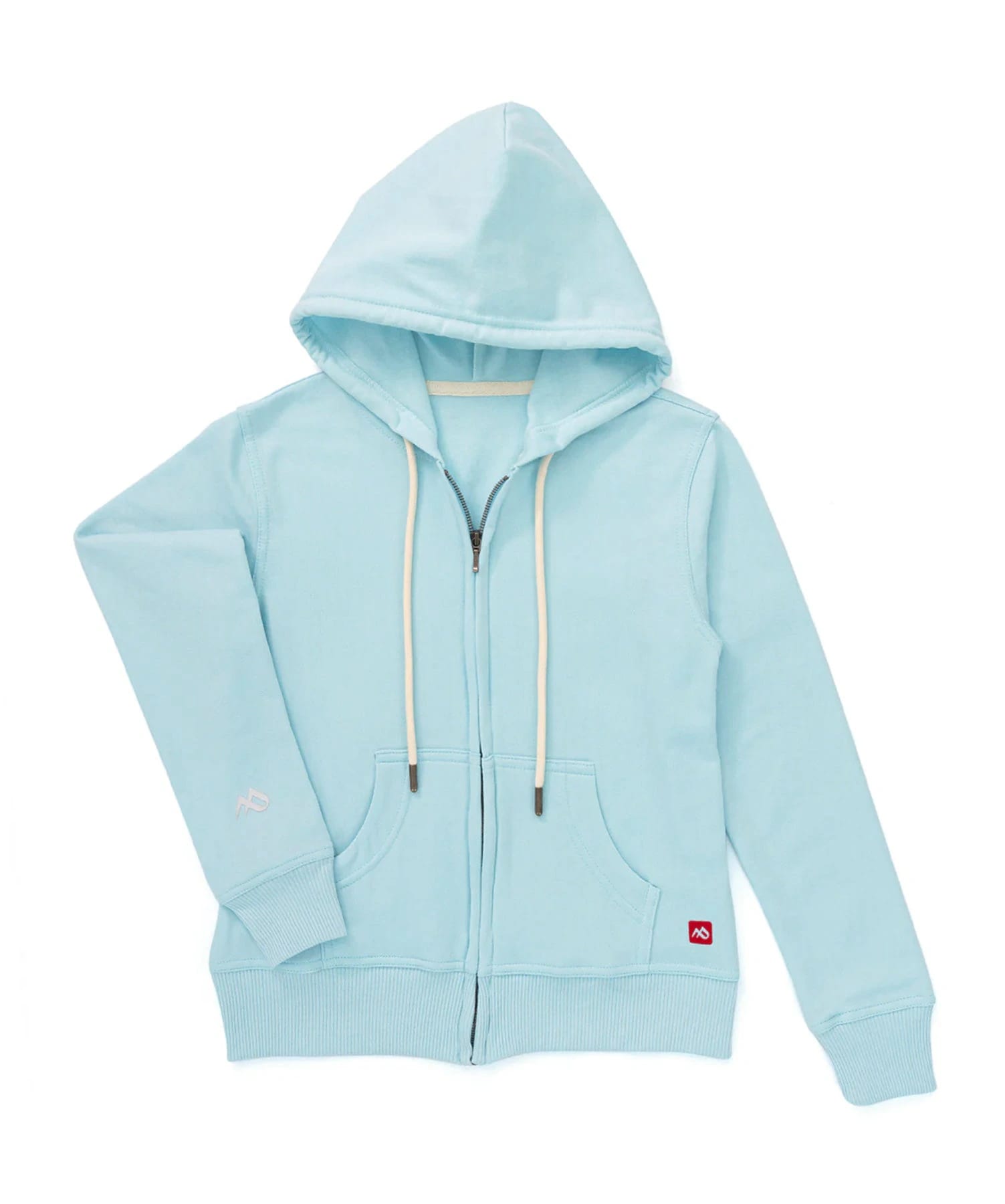Buzo abierto con Capota Mujer Azul Celeste - imagen 3