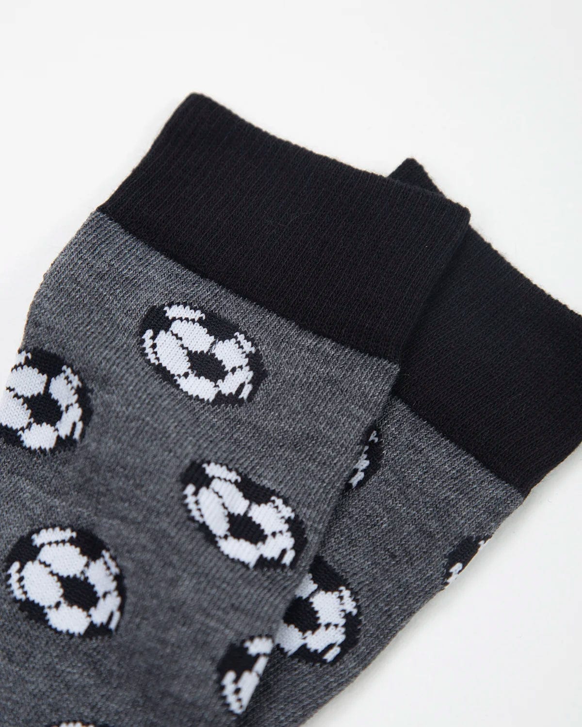 Medias Algodón Estampado Balón Fútbol  - Fondo Gris - imagen 2