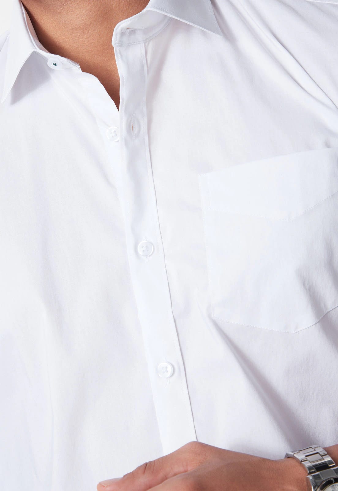 Camisa manga larga blanca con spandex slim fit - imagen 5