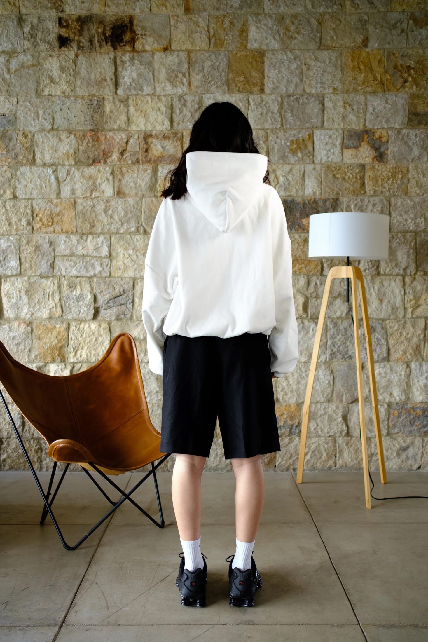 Basics V2 - Ivory Hoodie Boxy Fit - imagen 4