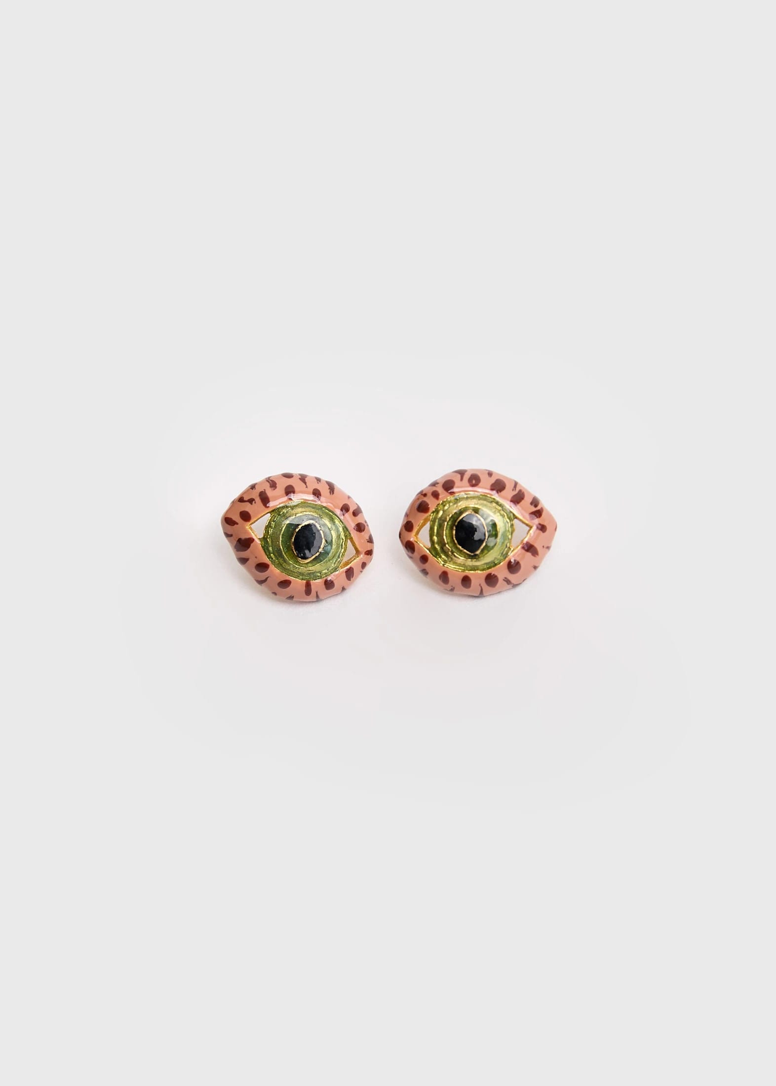 CAT EYE MIDI TERRACOTTA EARRINGS - imagen 4