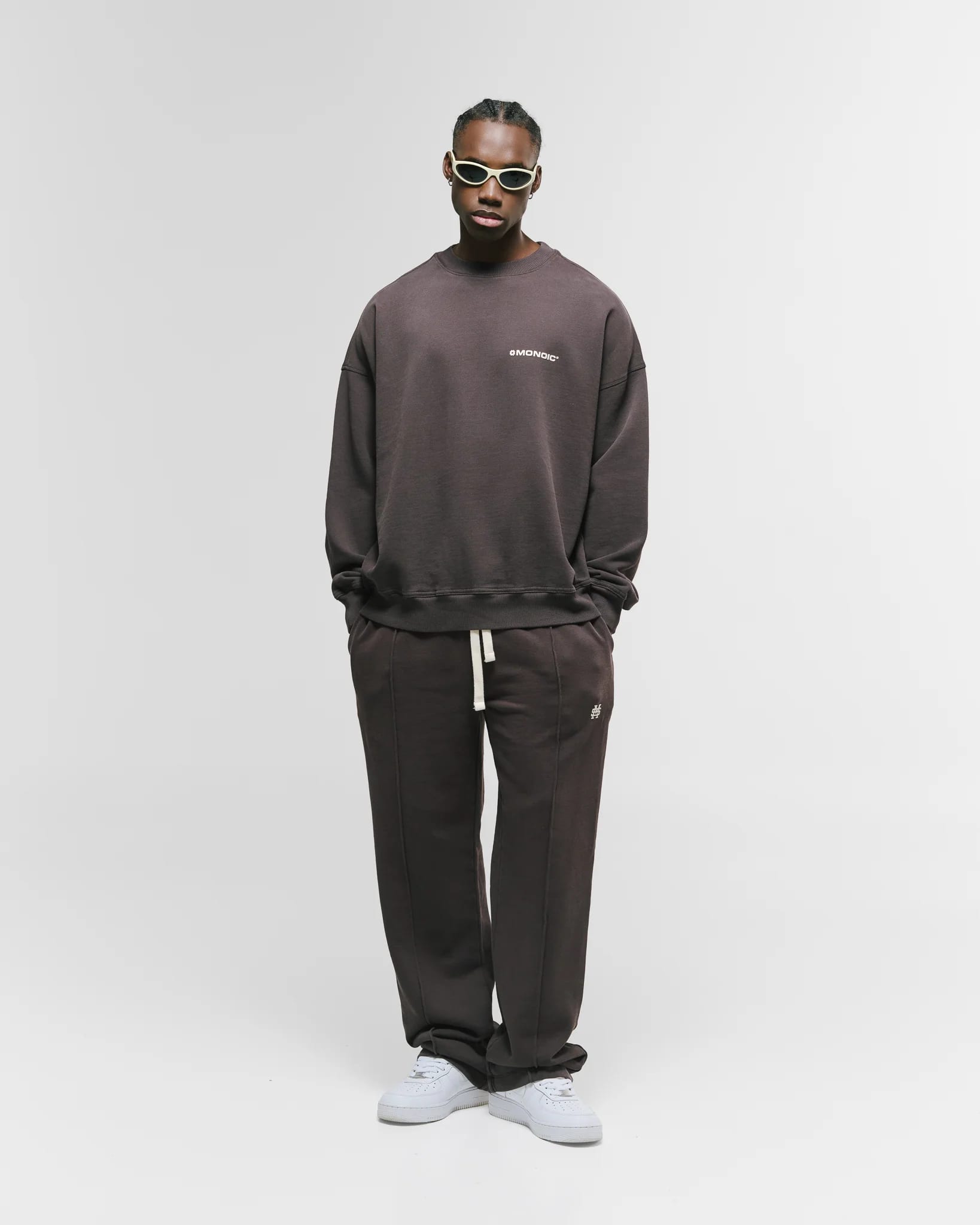 Crewneck Oversized Básico V4 - Café Chocolate - imagen 8