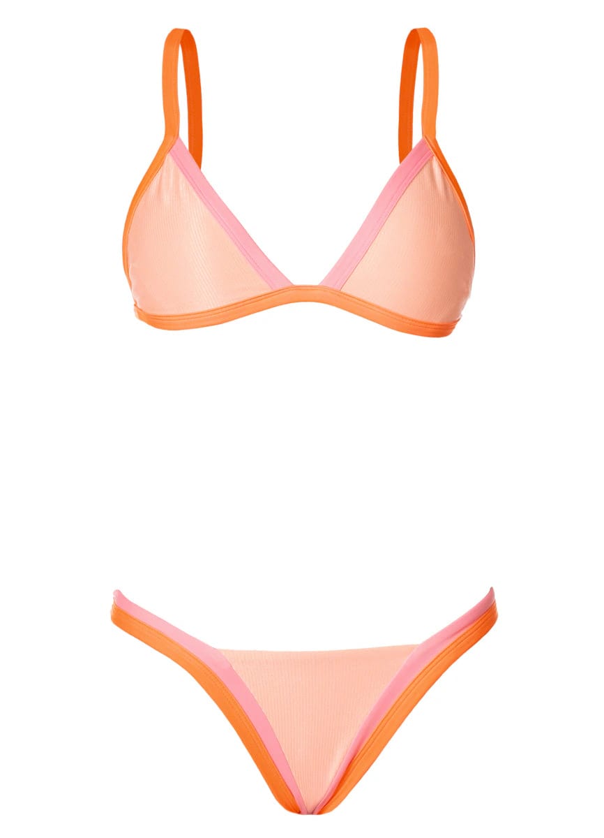 Maaji Peach Coral Trinity Regular Rise V Front Bikini Bottom - imagen 6