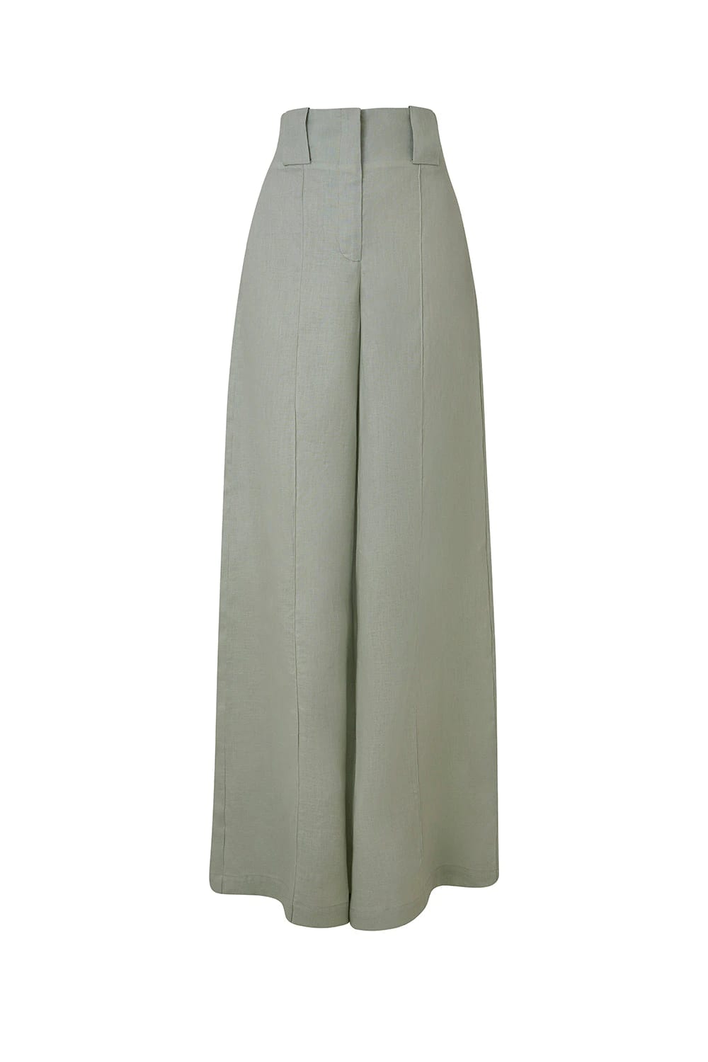 Pantalon New paulette Verde salvia lino - imagen 1
