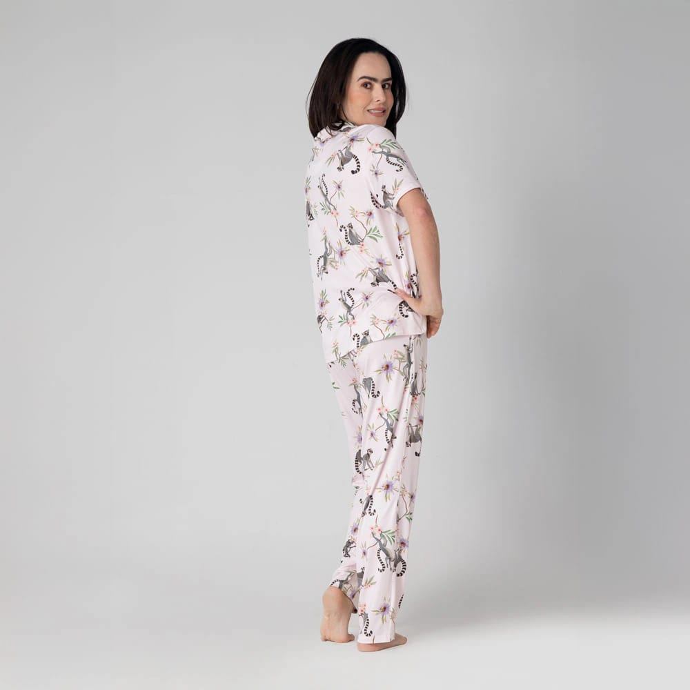 Conjunto de Pijama Pantalón Largo Estampado Lémures. - imagen 2