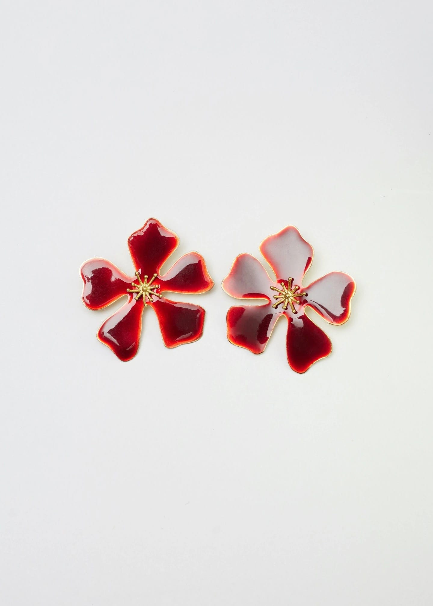 Aretes aurora Maxi rojo vino - imagen 6