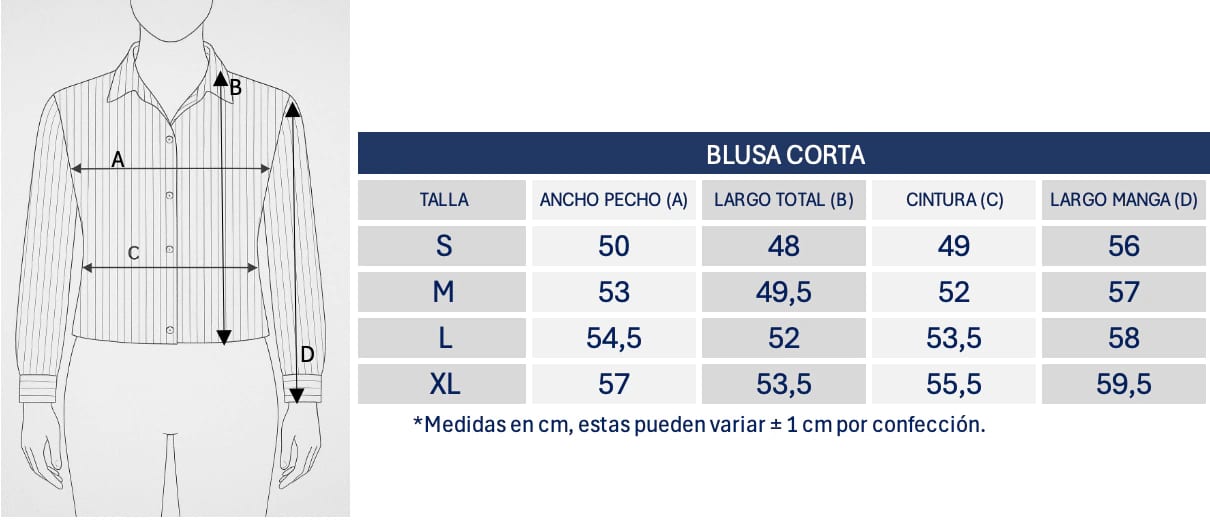 Blusa Rayas Navy - imagen 6