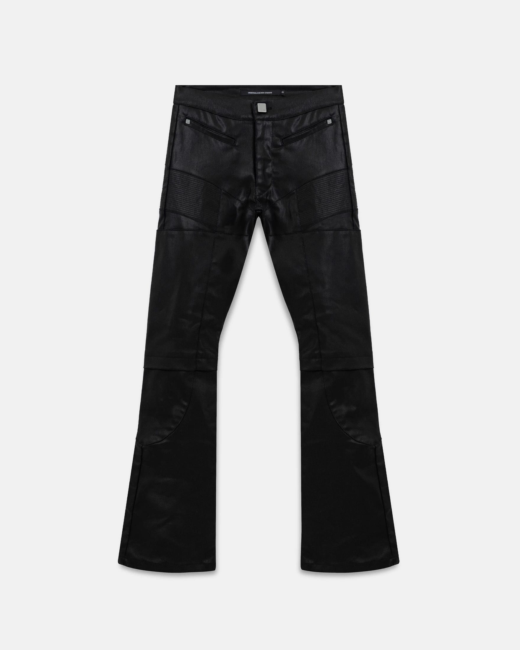 Basics Pleather Flare Pants Black - imagen 1
