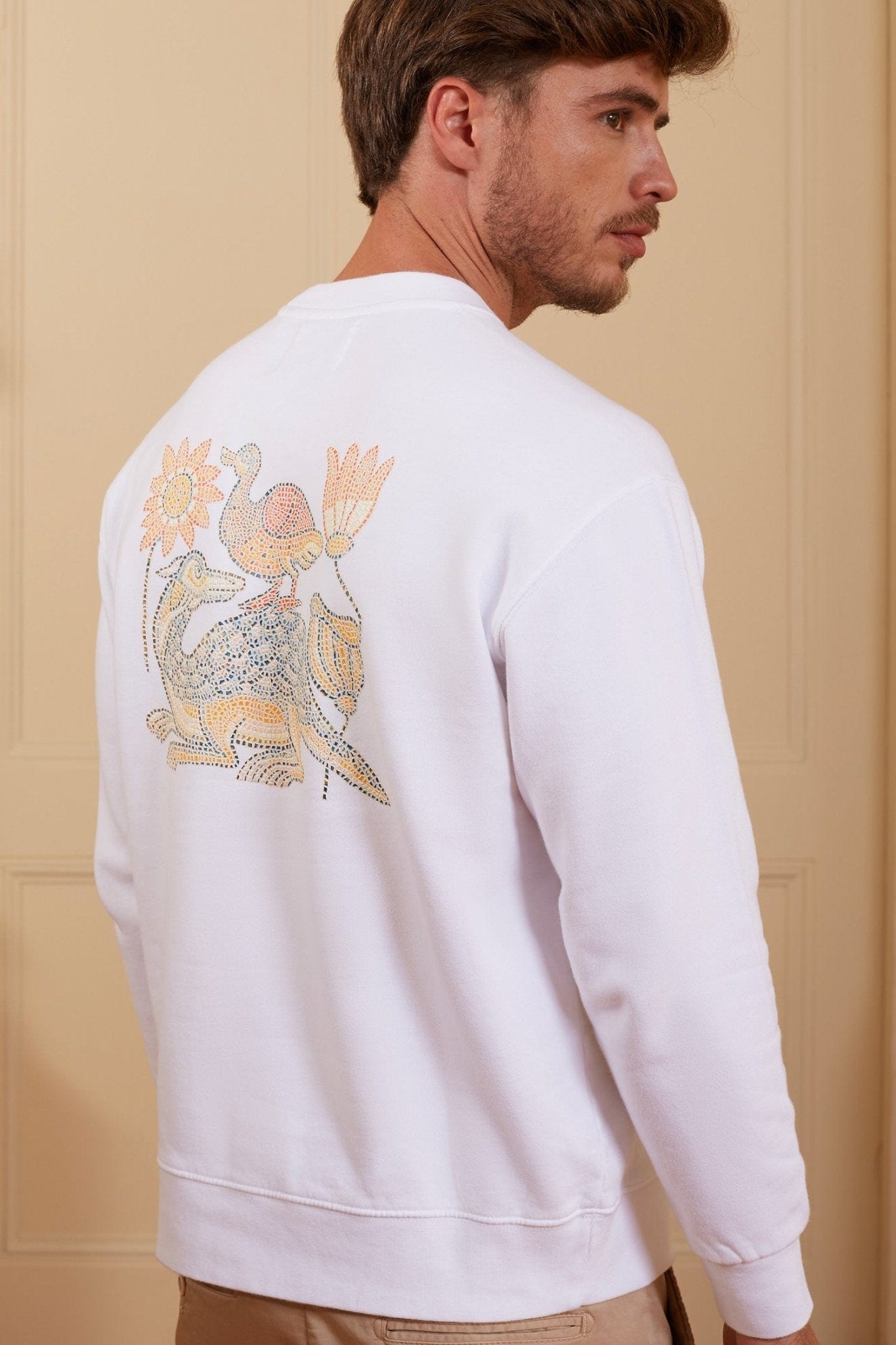 Men's san vitale sweatshirt white - imagen 2