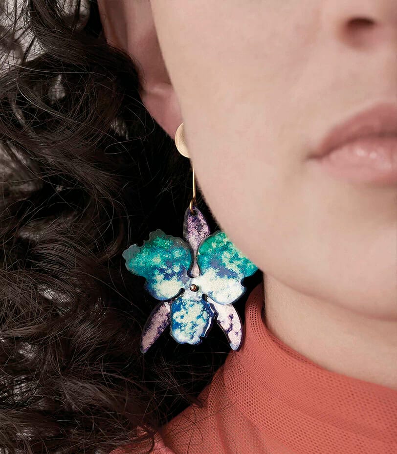 Aretes Orquídea Mediano - imagen 2