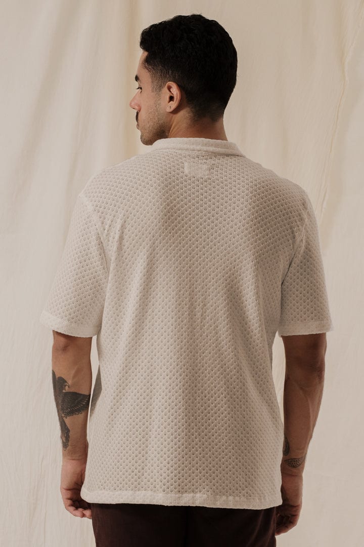 Camisa tejida beige - imagen 4