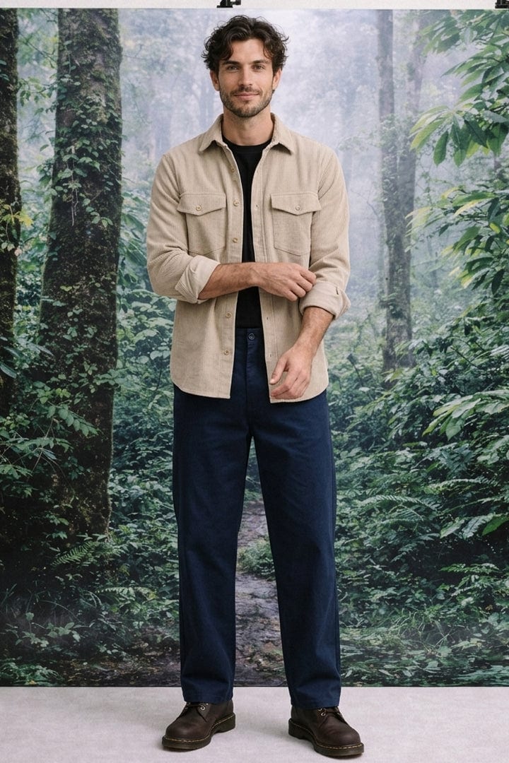Camisa corduroy/pana arena - imagen 2