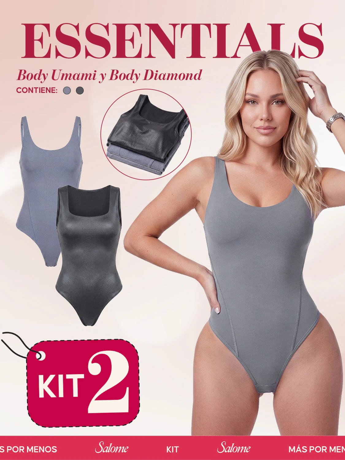 Kit Body Diario Umami Tiras Finas & Diamond Escote Cuadrado | Salome 5005 + 5006 - imagen 5