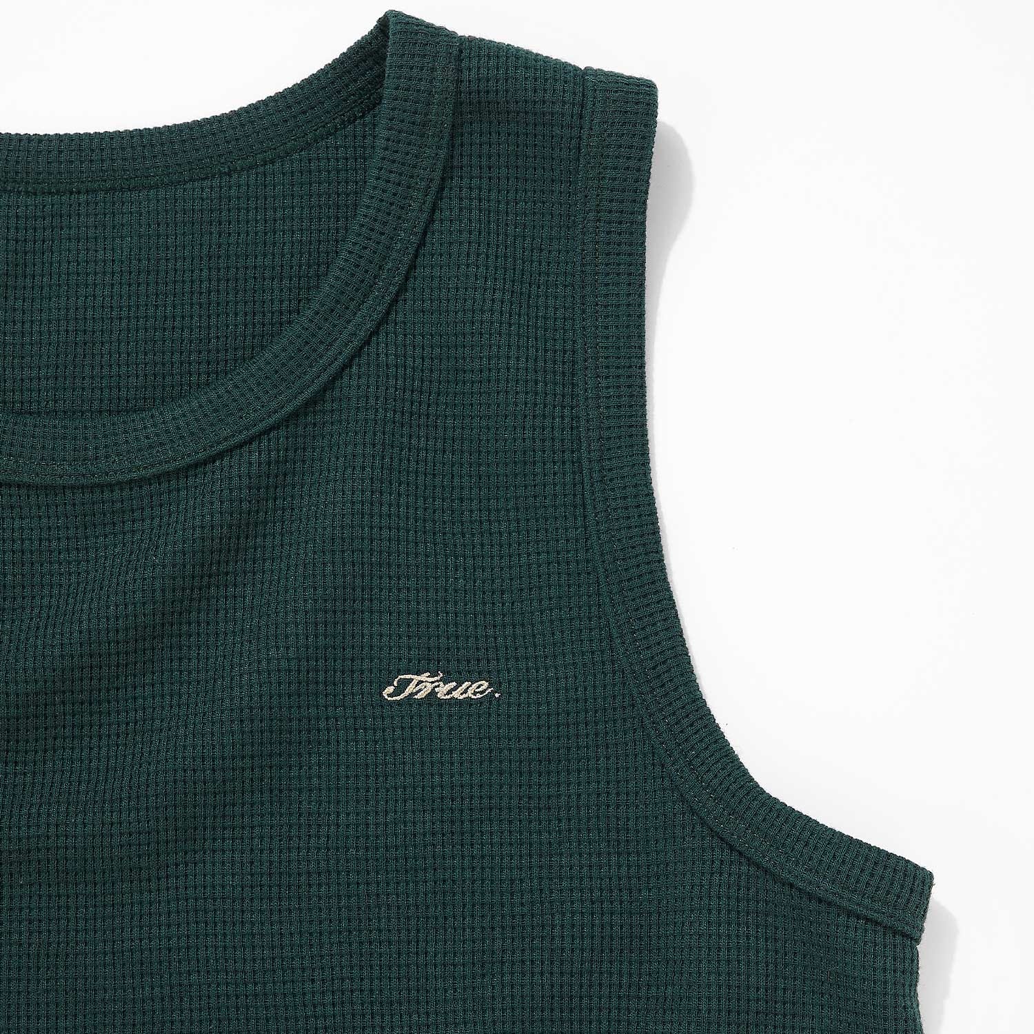 Textured Sleeveless T-Shirt - Pine Green - imagen 4