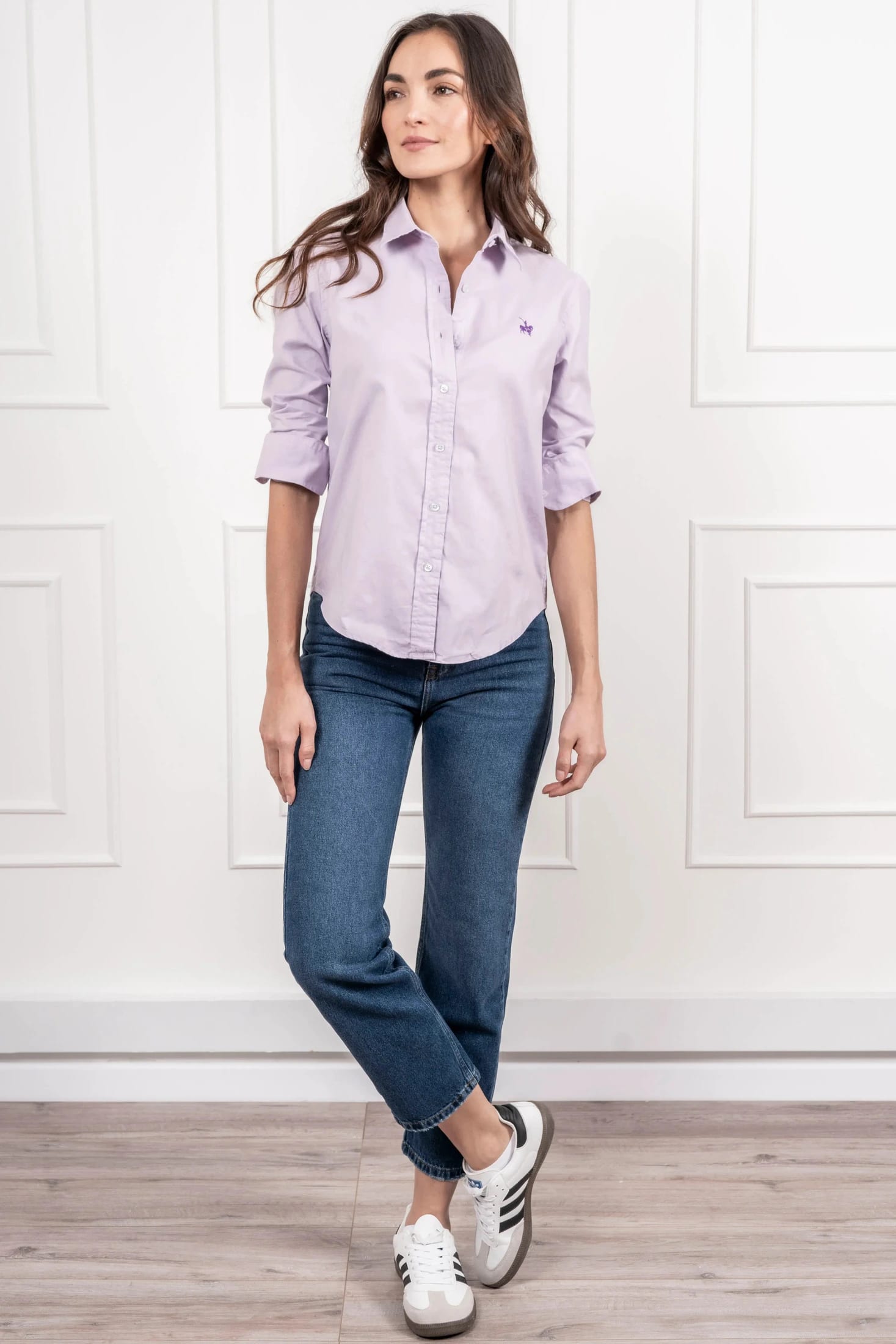 Camisa Oxford Mujer Lila - imagen 2