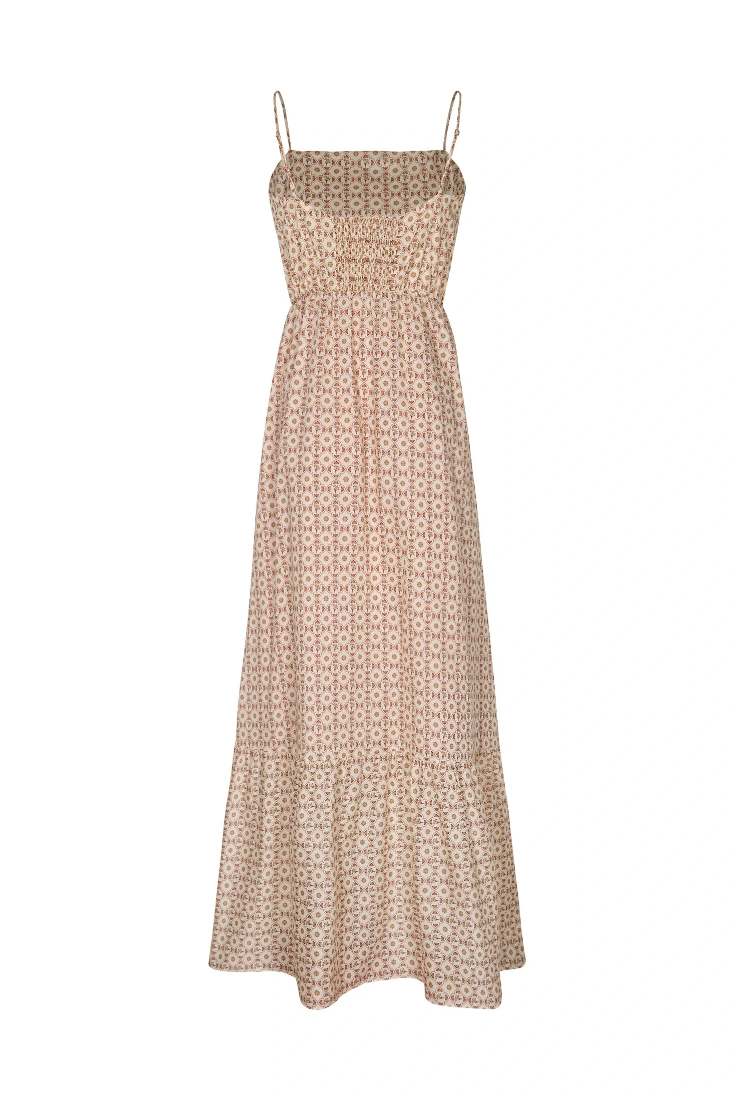 La Polera Cotton Maxi Dress / Beige May Flower - imagen 2
