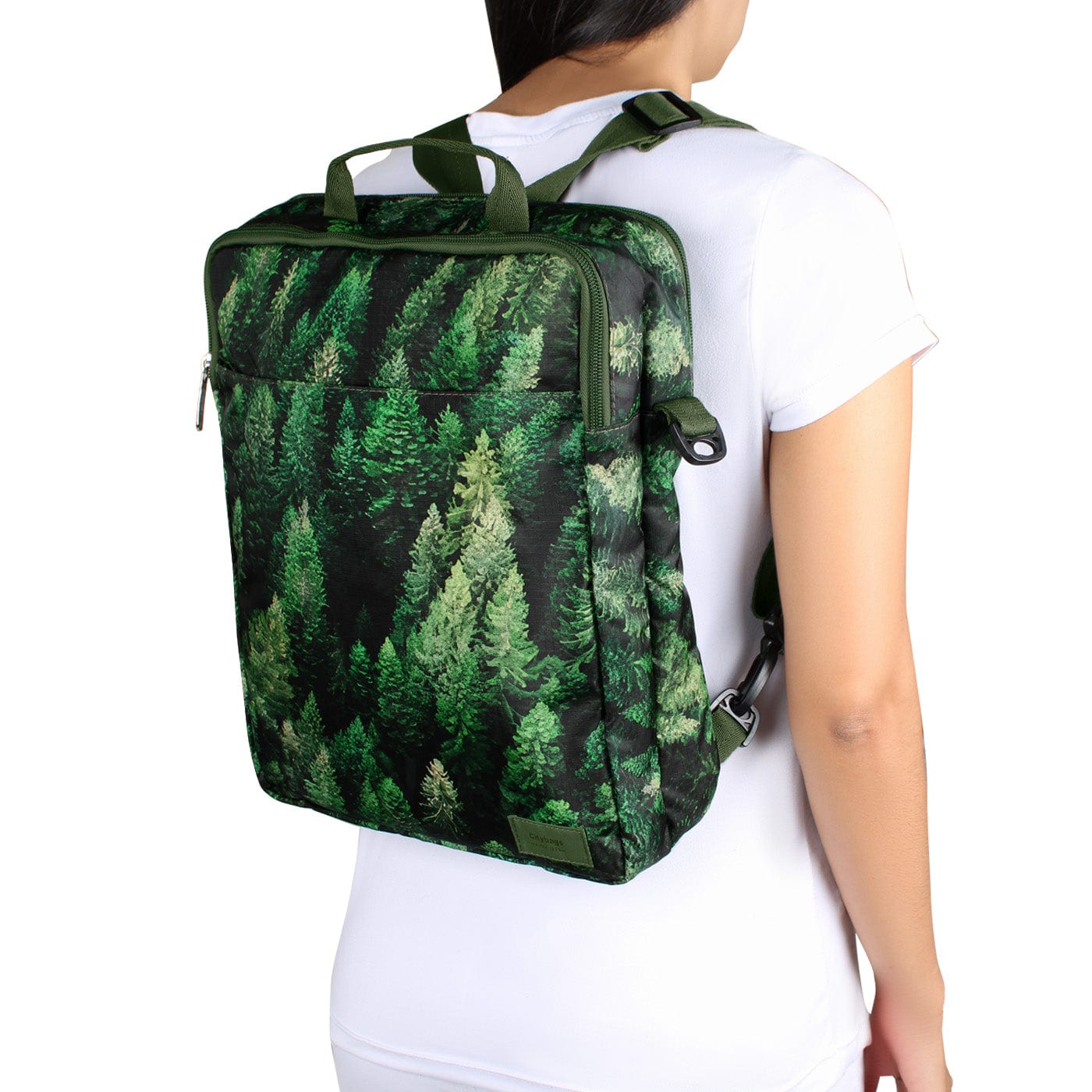 Bolso Manos Libres Convertible a Morral Citybags ULTRA Bosque - imagen 4