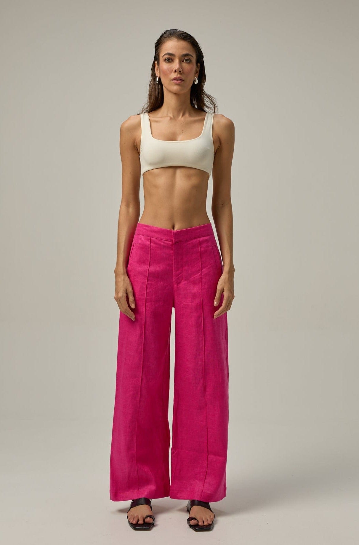Pantalón Serre de lino | rosado Hot Pink - imagen 1