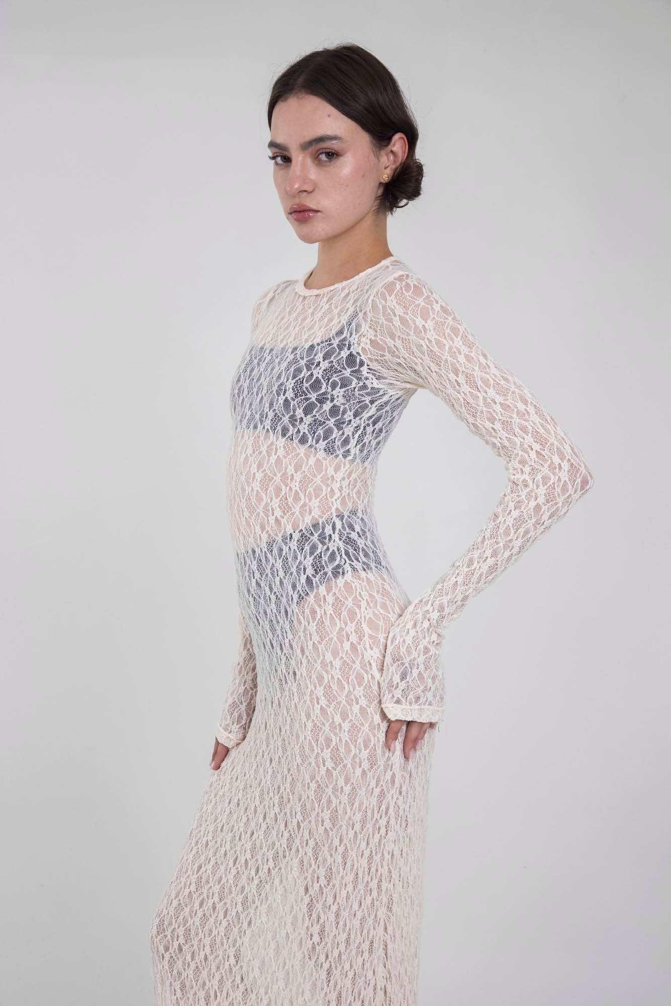 SERENA MARFIL LACE DRESS - imagen 6