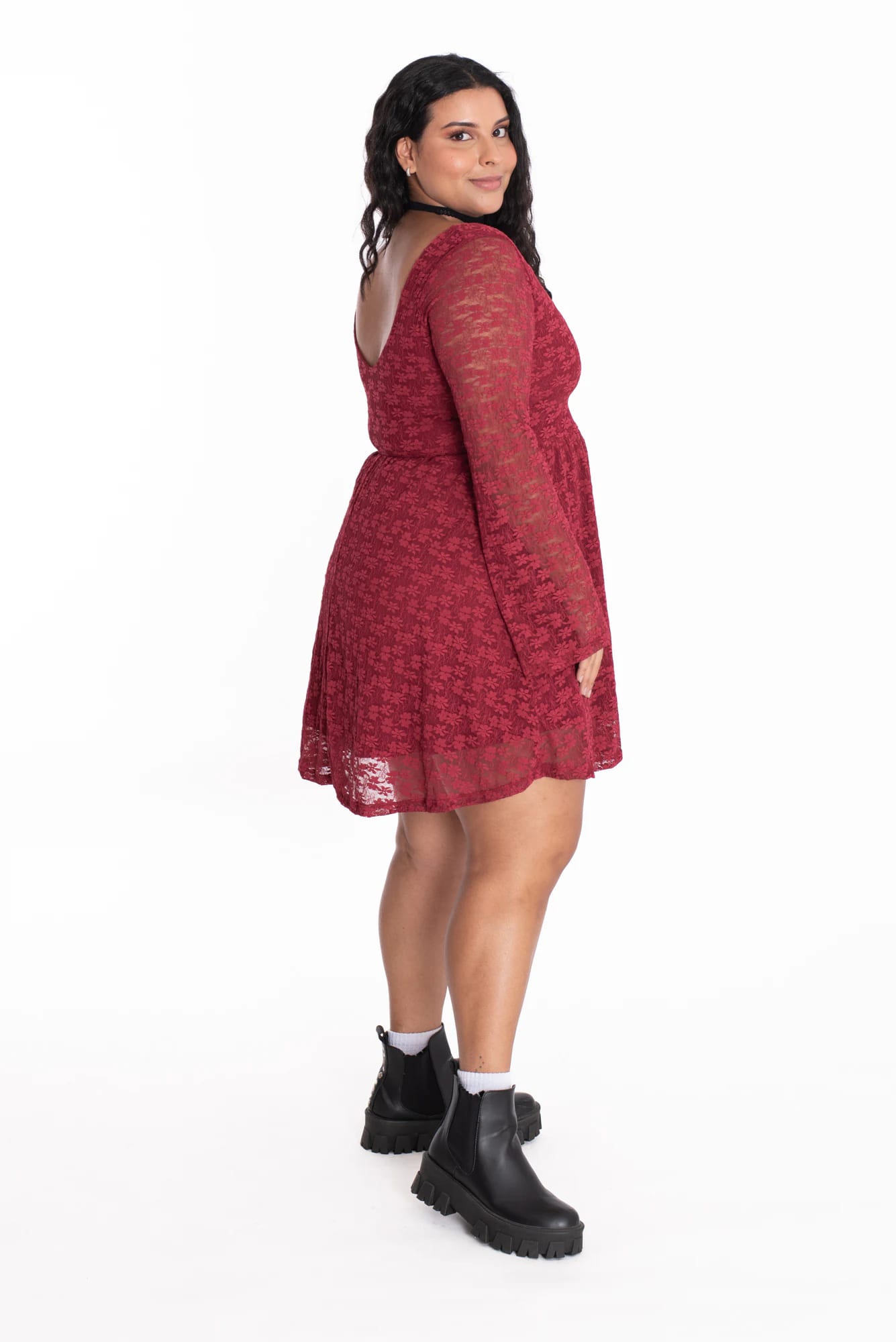 Vestido Florencia Vinotinto - imagen 16