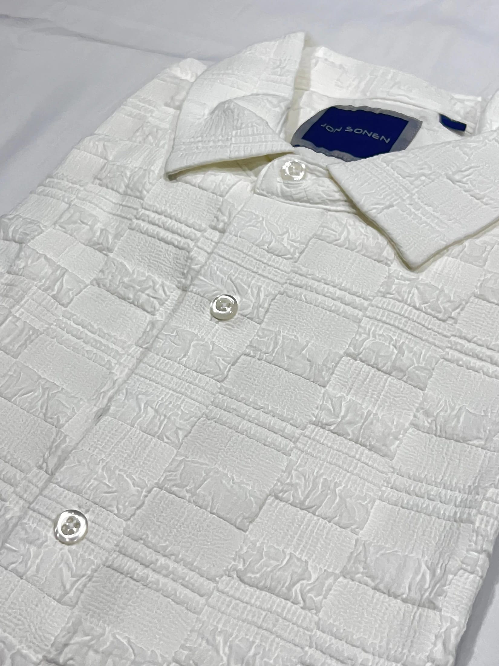Camisa manga corta con textura para hombre Jon Sonen 027225017 - imagen 2