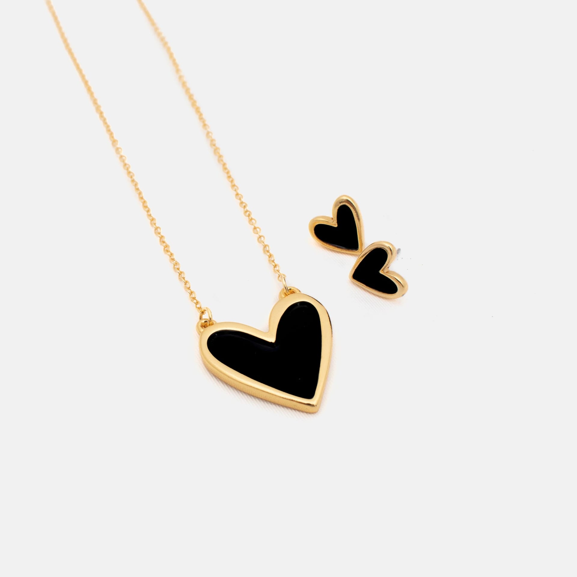 Set Cadena + Aretes Corazón - imagen 3