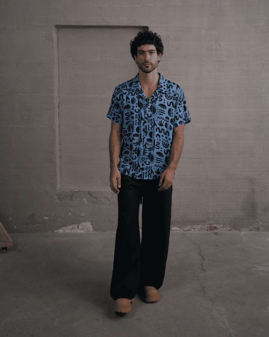 Camisa 3/4 onda azul - imagen 7