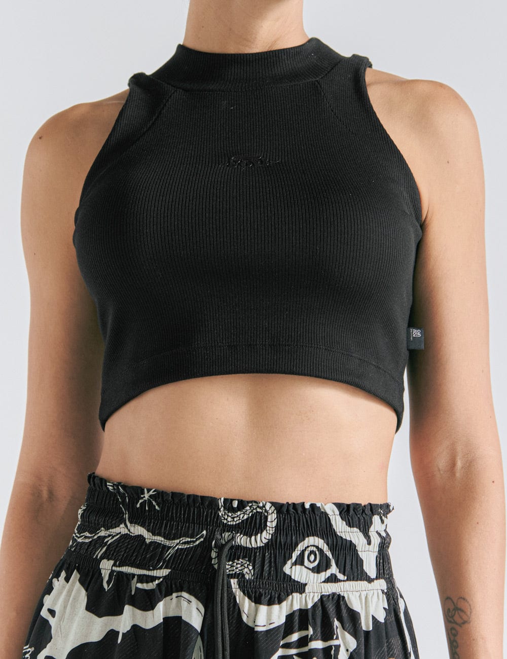 Crop Top Raglan  negro Mujer - imagen 5