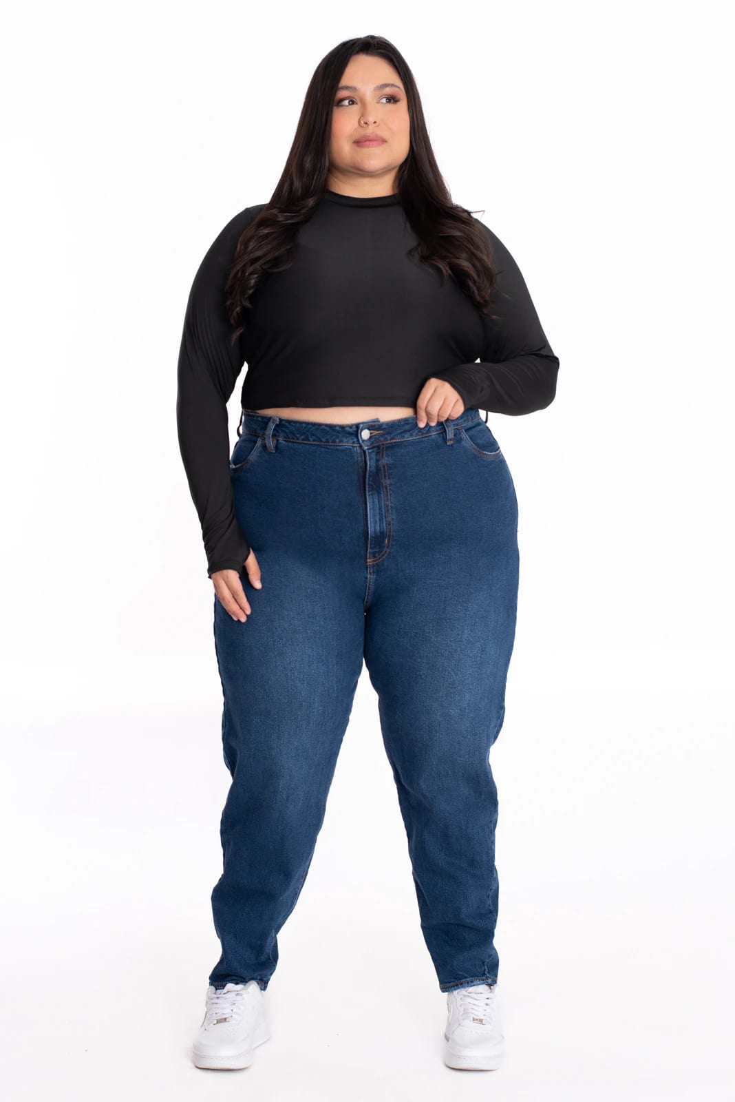 Jean Mom Azul Oscuro 424 - imagen 7
