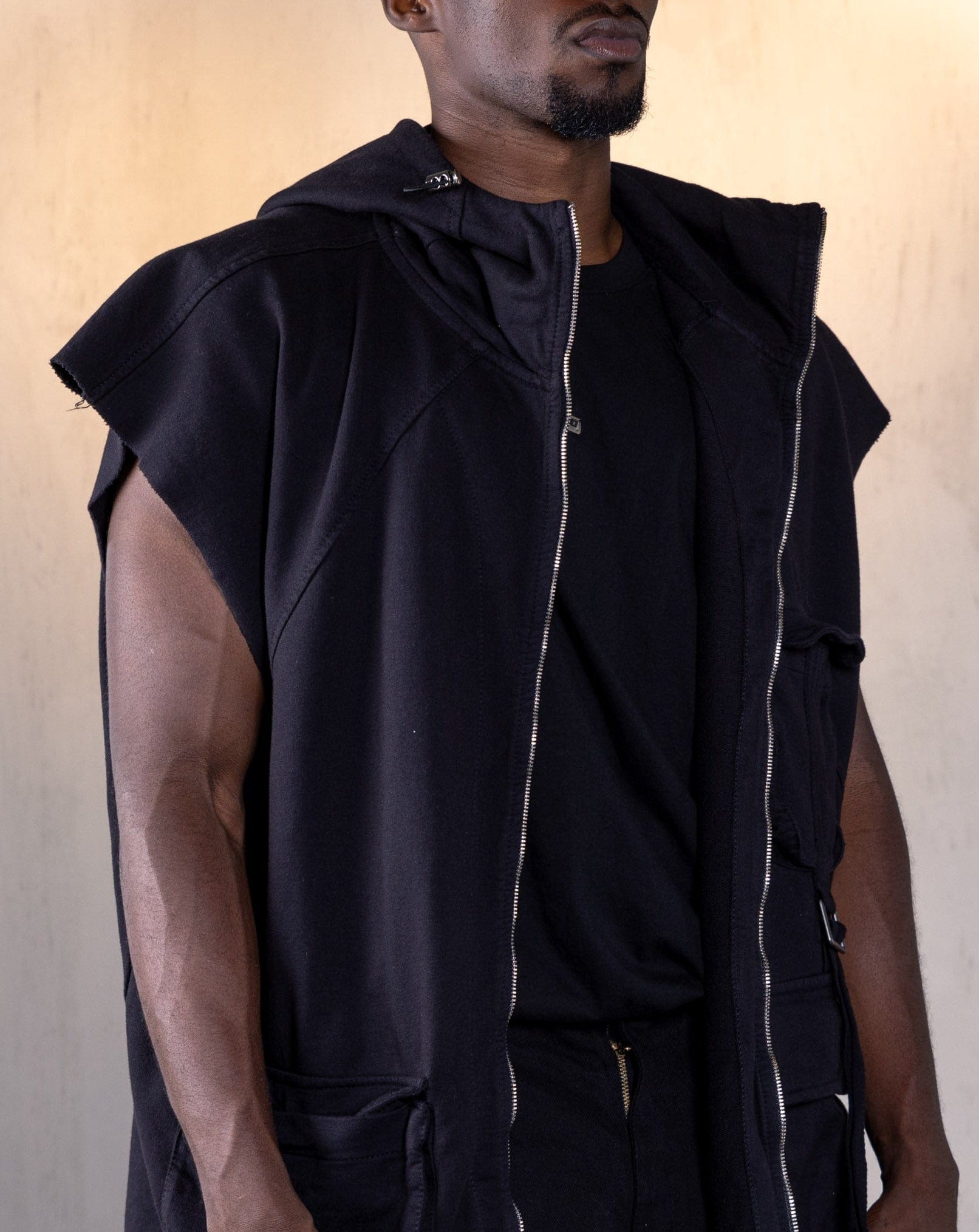 Chaleco Unisex Oversize-Negro - imagen 2