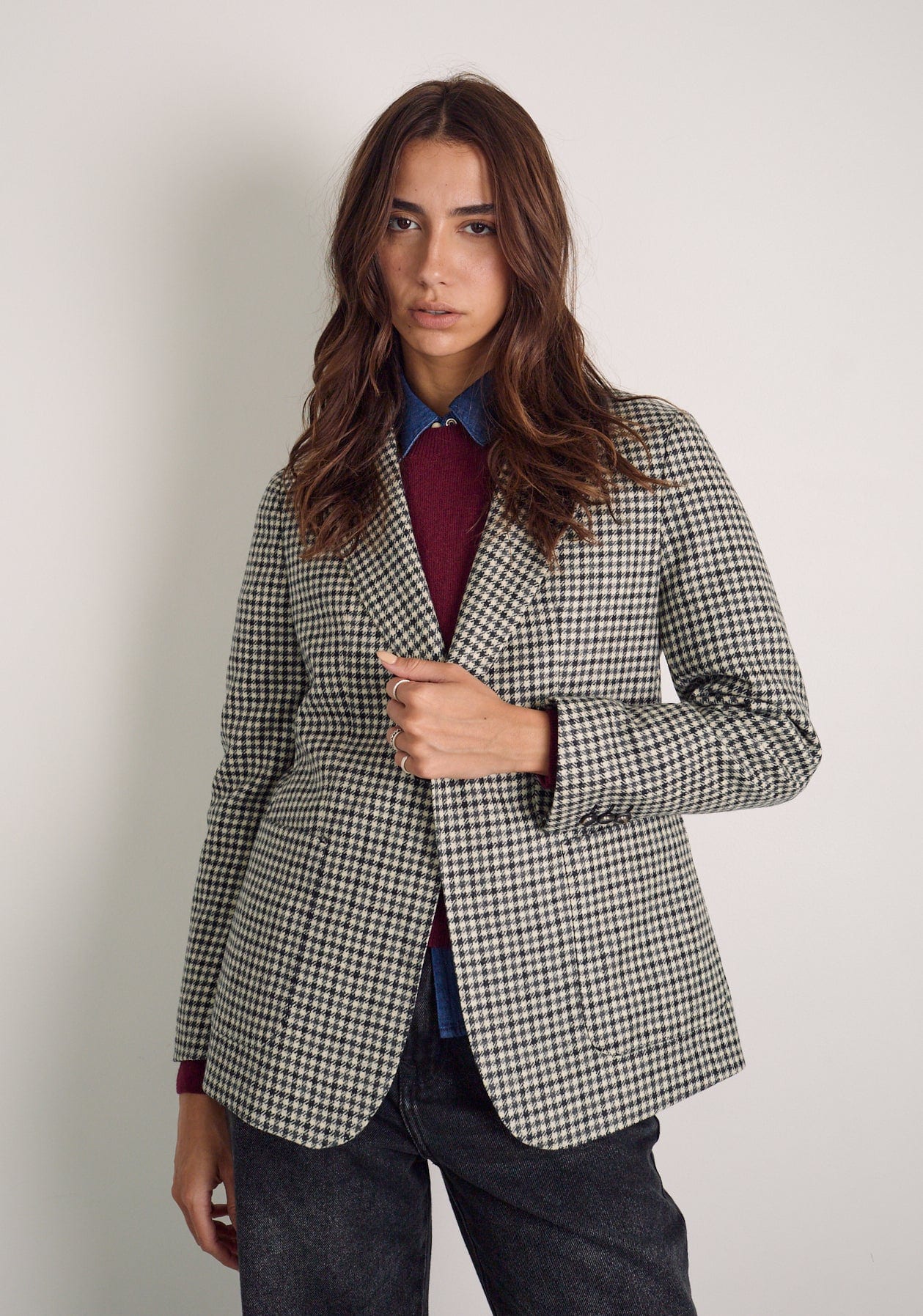 Blazer M Agatha Gallineto Marfil-Negro - imagen 4