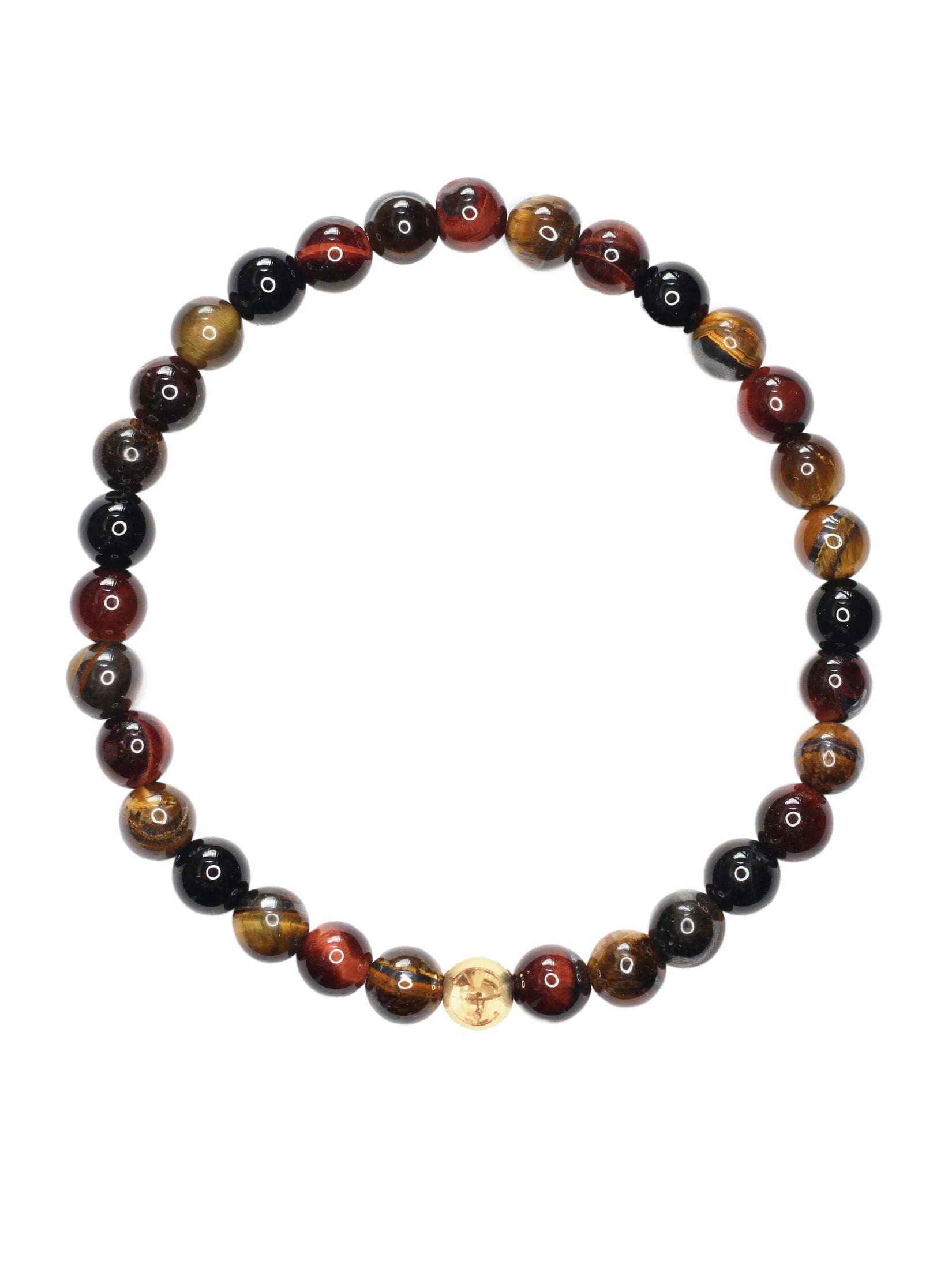 Brazalete Ojo de Tigre & Onyx 6mm - imagen 5